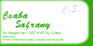 csaba safrany business card